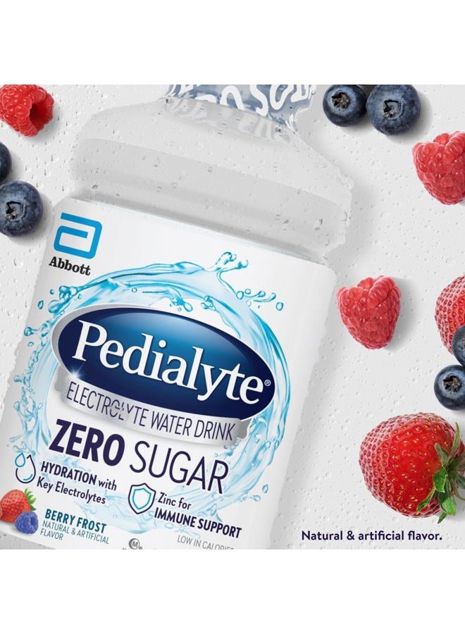 Pedialyte ماء إلكتروليتي مع صفر سكر | ترطيب مع إلكتروليتات رئيسية | ترطيب رائع منخفض السعرات الحرارية | توت مثلج، 1 لتر، عبوة من 4 - Image 2
